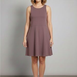 Pact Mauve Organic Cotton Sleeveless Mini Dress Women's Size XL